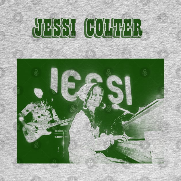 jessi colter// green solid style, by Loreatees